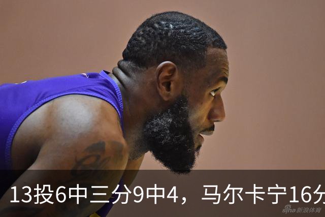 13投6中三分9中4，马尔卡宁16分6板仍难救主